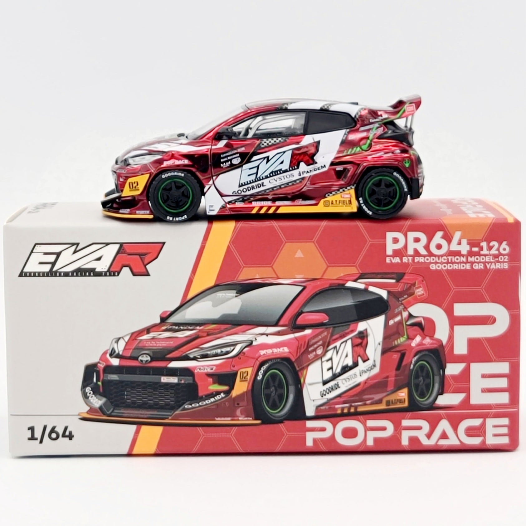 Pop Race Toyota Goodride GR Yaris EVA RT - 1:64 (2025 Limited Edition)